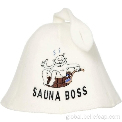 China Favorable price wool felt embroidery sauna hat Factory